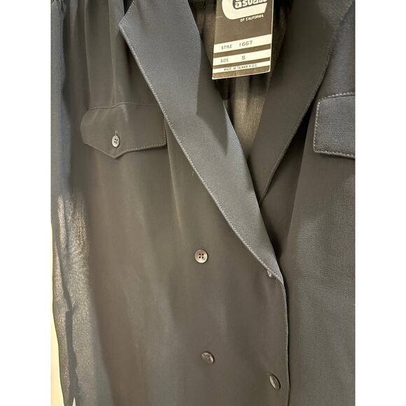 VINTAGE NWT SHEER BLACK TOP SIZE SMALL - Picture 3 of 6